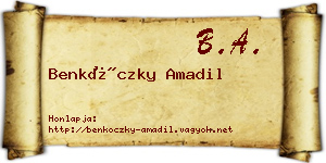 Benkóczky Amadil névjegykártya